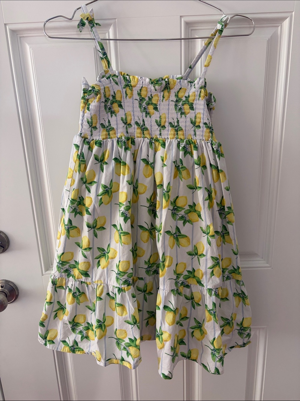 Janie and Jack White Sundress with Yellow Lemon Print